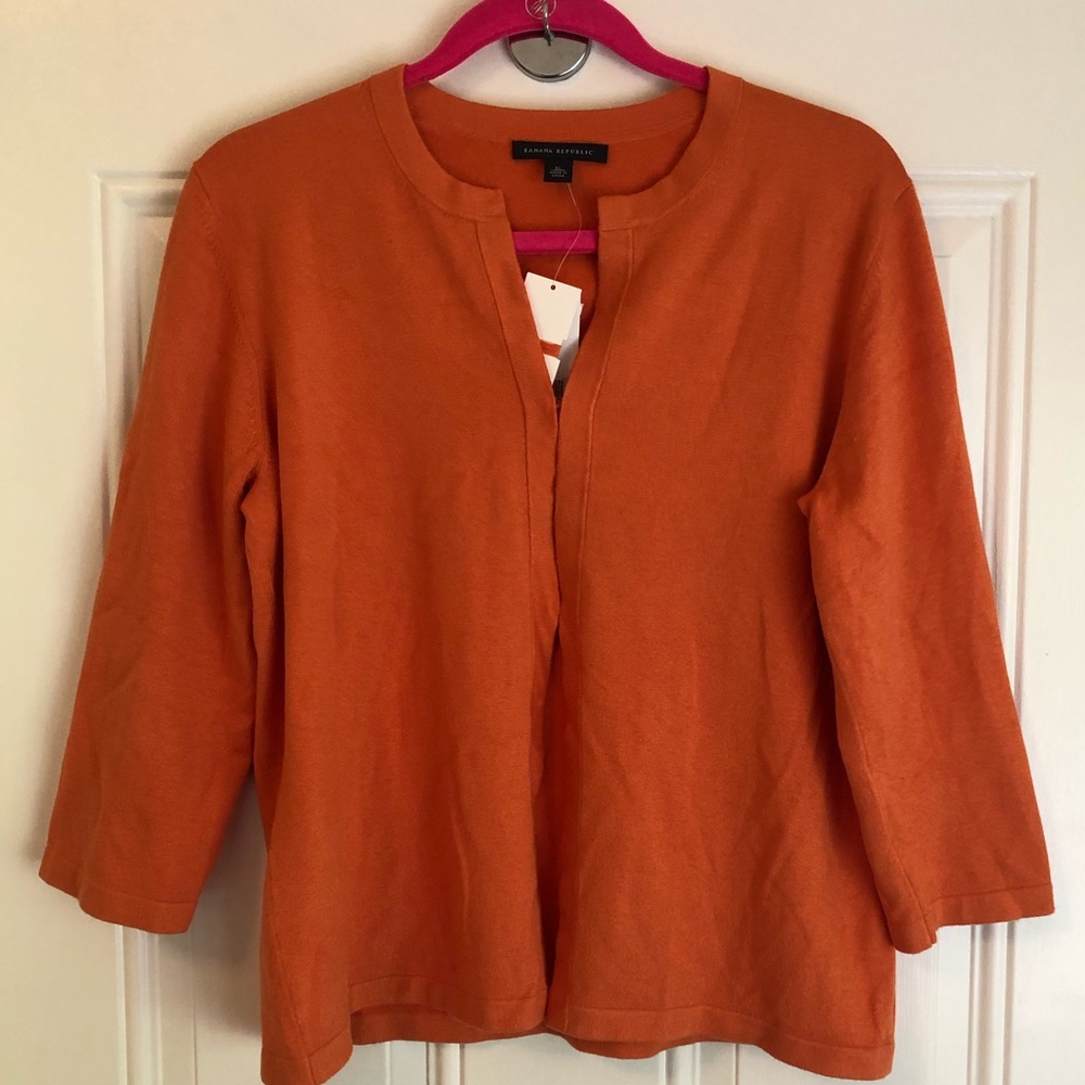 NWT Orange Cardigan Sweater Banana Republic